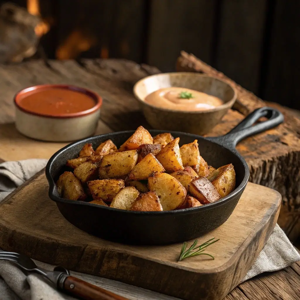 Served Air Fryer Cajun Potatoes