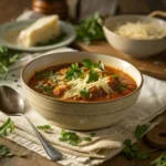 Low Carb Lasagna Soup served in a bowl
